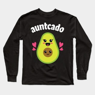 Avocados Hugging Together Happy Auntcado Uncle Niece Nephew Long Sleeve T-Shirt